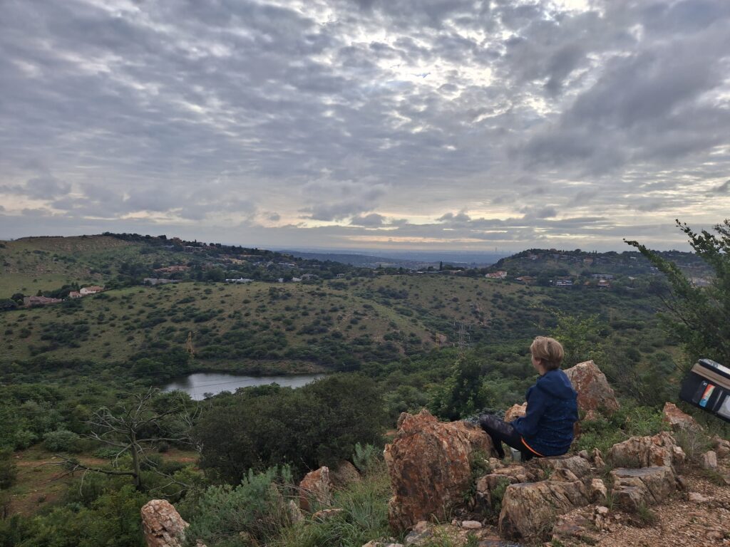 Hiking at Kloofendal nature reserve near Johannesburg
